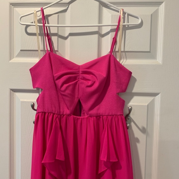 High-low fuchsia dress bcbg - Picture 3 of 5